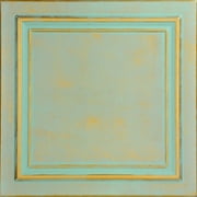 R24-Line Art Foam Glue-up Ceiling Tile in Gold Moss (129.6 Sq.ft / Pack) - 48 Pieces